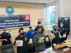 BNNP Sumsel Gagalkan Peredaran 7,5 Kg Sabu-sabu dan pil ekstasi 50.000 butir