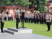 Polres Muara Enim Gelar Apel Pergeseran Pasukan Pengamanan TPS Pilkada 2024