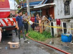Polsek Lawang Kidul Amankan TKP Kebakaran dan Koordinasikan Upaya Pemadaman