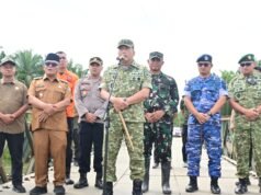 Danlanud Sutan Sjahrir Hadiri Pengoperasian Jembatan Darurat Bailey Jorong Sikabau Kab. Pasaman Barat